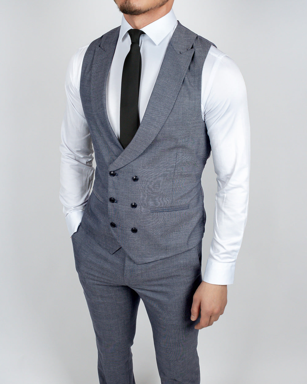 Light Gray 3 Piece Suit – Conquer Menswear